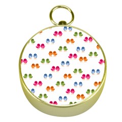 Tweet-hearts Pattern Gold Compasses by WensdaiAmbrose