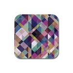 Geometric Sense Rubber Square Coaster (4 pack)  Front