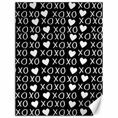 Xo Valentines Day Pattern Canvas 12  X 16  by Valentinaart