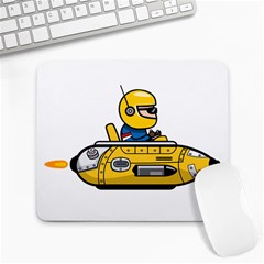 Cartoon Space Racer Galaxy Science Large Mousepads by Wegoenart