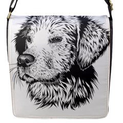 Dog Animal Domestic Animal Doggie Flap Closure Messenger Bag (s) by Wegoenart