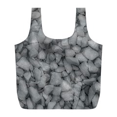 Soft Gray Stone Pattern Texture Design Full Print Recycle Bag (l) by dflcprintsclothing