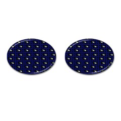 Eyes Blue Plaid Cufflinks (oval) by snowwhitegirl