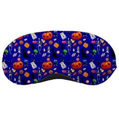 Halloween Treats Pattern Blue Sleeping Masks by snowwhitegirl