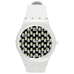 Ghost Pet Black Round Plastic Sport Watch (m) by snowwhitegirl