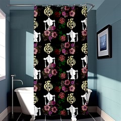 Victorian Girl Black Shower Curtain 36  X 72  (stall)  by snowwhitegirl