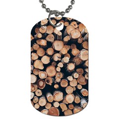 Wood Stick Piles Dog Tag (two Sides) by snowwhitegirl