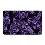 Tropical Leaves Purple Magnet (Rectangular) Front