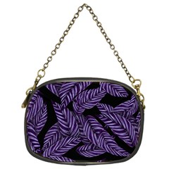 Tropical Leaves Purple Chain Purse (two Sides) by snowwhitegirl