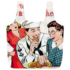 Retro Sailor Eating Cookie Full Print Recycle Bag (xl) by snowwhitegirl