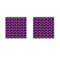 Victorian Crosses Purple Cufflinks (square) by snowwhitegirl