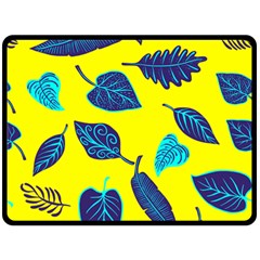 Leaves Leaf Fleece Blanket (large)  by Mariart