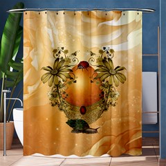 Wonderful Easter Egg With Flowers And Snail Shower Curtain 60  X 72  (medium)  by FantasyWorld7