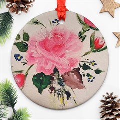Margaret s Rose Round Ornament (two Sides) by Riverwoman