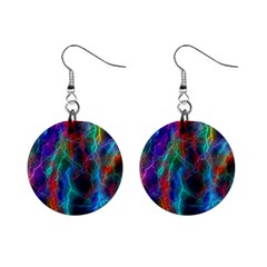 Wizzard Flashes Pattern Abstract Mini Button Earrings by Pakrebo