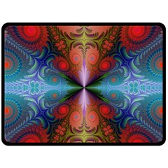 Fractal Fractal Background Design Double Sided Fleece Blanket (large)  by Pakrebo