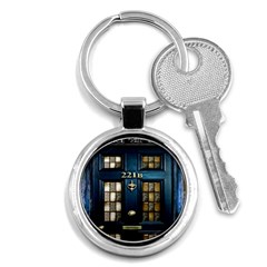 Tardis Sherlock Holmes 221b Key Chains (round)  by Sudhe