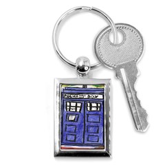 Tardis Painting Key Chains (rectangle)  by Sudhe