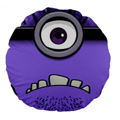 Evil Purple Large 18  Premium Round Cushions by Sudhe