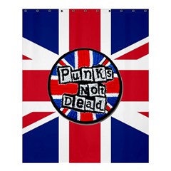 Punk Not Dead Music Rock Uk United Kingdom Flag Shower Curtain 60  X 72  (medium)  by Sudhe