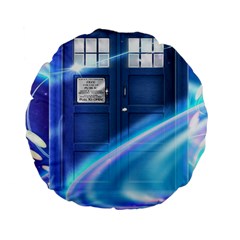 Tardis Space Standard 15  Premium Flano Round Cushions by Sudhe