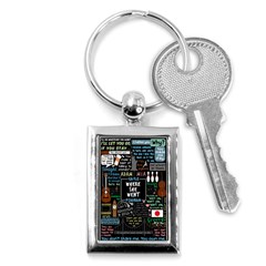 Book Quote Collage Key Chains (rectangle)  by Sudhe