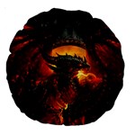 Dragon Legend Art Fire Digital Fantasy Large 18  Premium Round Cushions Front