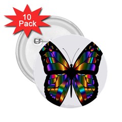 Abstract Animal Art Butterfly 2 25  Buttons (10 Pack)  by Sudhe