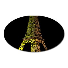 The Eiffel Tower Paris Oval Magnet by Sudhe