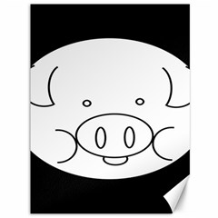 Pig Logo Canvas 36  X 48  by Sudhe