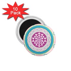 Mandala Design Arts Indian 1 75  Magnets (10 Pack)  by Sudhe