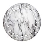 Marble Granite Pattern And Texture Round Filigree Ornament (Two Sides) Front