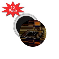 Processor Cpu Board Circuits 1 75  Magnets (10 Pack)  by Sudhe