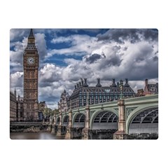 Architecture Big Ben Bridge Buildings Double Sided Flano Blanket (mini)  by Sudhe