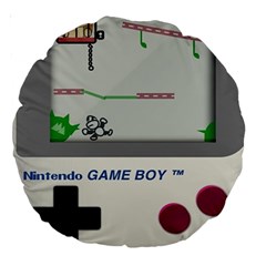 Game Boy White Large 18  Premium Round Cushions by Sudhe