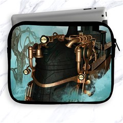 Spirit Of Steampunk, Awesome Train In The Sky Apple Ipad 2/3/4 Zipper Cases by FantasyWorld7