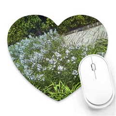 Lurie Garden Amsonia Heart Mousepads by Riverwoman