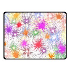 Star Dab Farbkleckse Leaf Flower Double Sided Fleece Blanket (small)  by Pakrebo