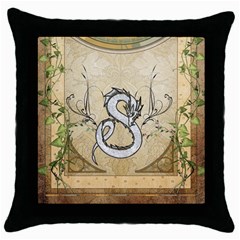 Wonderful Asian Dragon Throw Pillow Case (black) by FantasyWorld7