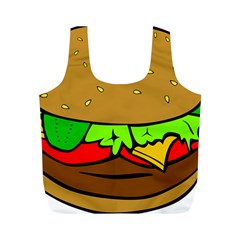 Hamburger Cheeseburger Fast Food Full Print Recycle Bag (m) by Sudhe