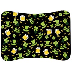 St Patricks Day Pattern Velour Seat Head Rest Cushion by Valentinaart