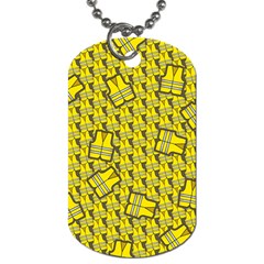 Gilet Jaune Pattern Yellowvests Cowcow Gilet Jaune Pattern Funny Yellow Vests Dog Tag (one Side) by snek