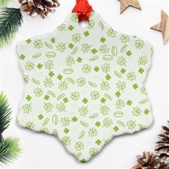 St Patricks Day Pattern Ornament (snowflake) by Valentinaart