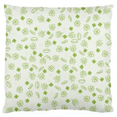 St Patricks Day Pattern Large Flano Cushion Case (one Side) by Valentinaart