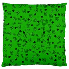 St Patricks Day Pattern Large Flano Cushion Case (two Sides) by Valentinaart