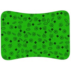 St Patricks Day Pattern Velour Seat Head Rest Cushion by Valentinaart