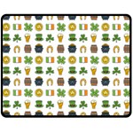 St Patricks day pattern Double Sided Fleece Blanket (Medium)  58.8 x47.4  Blanket Front