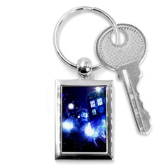 Tardis Background Space Key Chains (rectangle)  by Sudhe