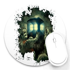 Time Machine Doctor Who Round Mousepads by Sudhe