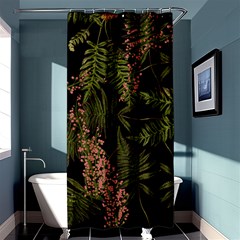 Fern Black Shower Curtain 36  X 72  (stall)  by snowwhitegirl